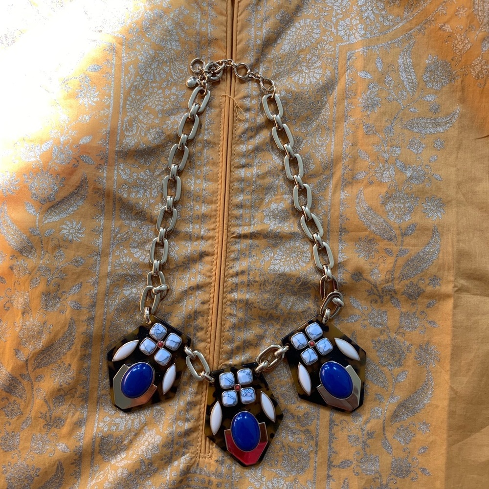 J. Crew Tortoise Shell and Gem Necklace 🔥🔥